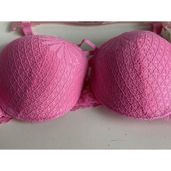 Juicy Couture Sexy Extreme Push Up Bra Size 34B Pink Strawberry JC5250AW NEW - Picture 5 of 10